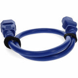 AddOn 5ft C13 to C14 (Locking) 18AWG Blue 10A 100-250V Power Cable