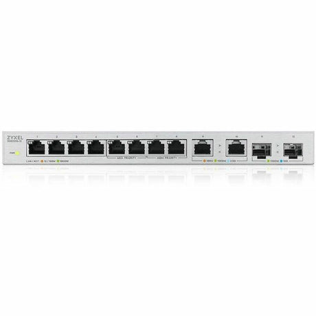 Zyxel 12-Port Multi-Gigabit Ethernet Unmanaged Switch | 2 x 2.5GB | 2 x 10G SFP+ Fiber | 8 x GbE Ports | Plug & Play | Desktop or Wall-Mount | Ethernet Splitter | Lifetime Warranty | XGS1010-12