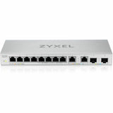 Zyxel 12-Port Multi-Gigabit Ethernet Unmanaged Switch | 2 x 2.5GB | 2 x 10G SFP+ Fiber | 8 x GbE Ports | Plug & Play | Desktop or Wall-Mount | Ethernet Splitter | Lifetime Warranty | XGS1010-12