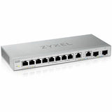 Zyxel 12-Port Multi-Gigabit Ethernet Unmanaged Switch | 2 x 2.5GB | 2 x 10G SFP+ Fiber | 8 x GbE Ports | Plug & Play | Desktop or Wall-Mount | Ethernet Splitter | Lifetime Warranty | XGS1010-12