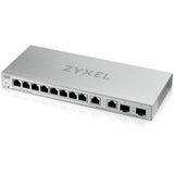 Zyxel 12-Port Multi-Gigabit Ethernet Web Managed Switch | 2 x 2.5GB | 2 x 10G SFP+ Fiber | 8 x GbE Ports | Plug & Play | Desktop or Wall-Mount | Ethernet Splitter | Lifetime Warranty | XGS1010-12