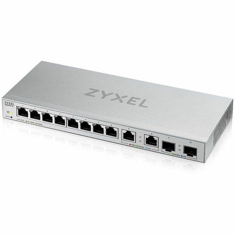 Zyxel 12-Port Multi-Gigabit Ethernet Web Managed Switch | 2 x 2.5GB | 2 x 10G SFP+ Fiber | 8 x GbE Ports | Plug & Play | Desktop or Wall-Mount | Ethernet Splitter | Lifetime Warranty | XGS1010-12