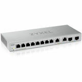 Zyxel 12-Port Multi-Gigabit Ethernet Web Managed Switch | 2 x 2.5GB | 2 x 10G SFP+ Fiber | 8 x GbE Ports | Plug & Play | Desktop or Wall-Mount | Ethernet Splitter | Lifetime Warranty | XGS1010-12