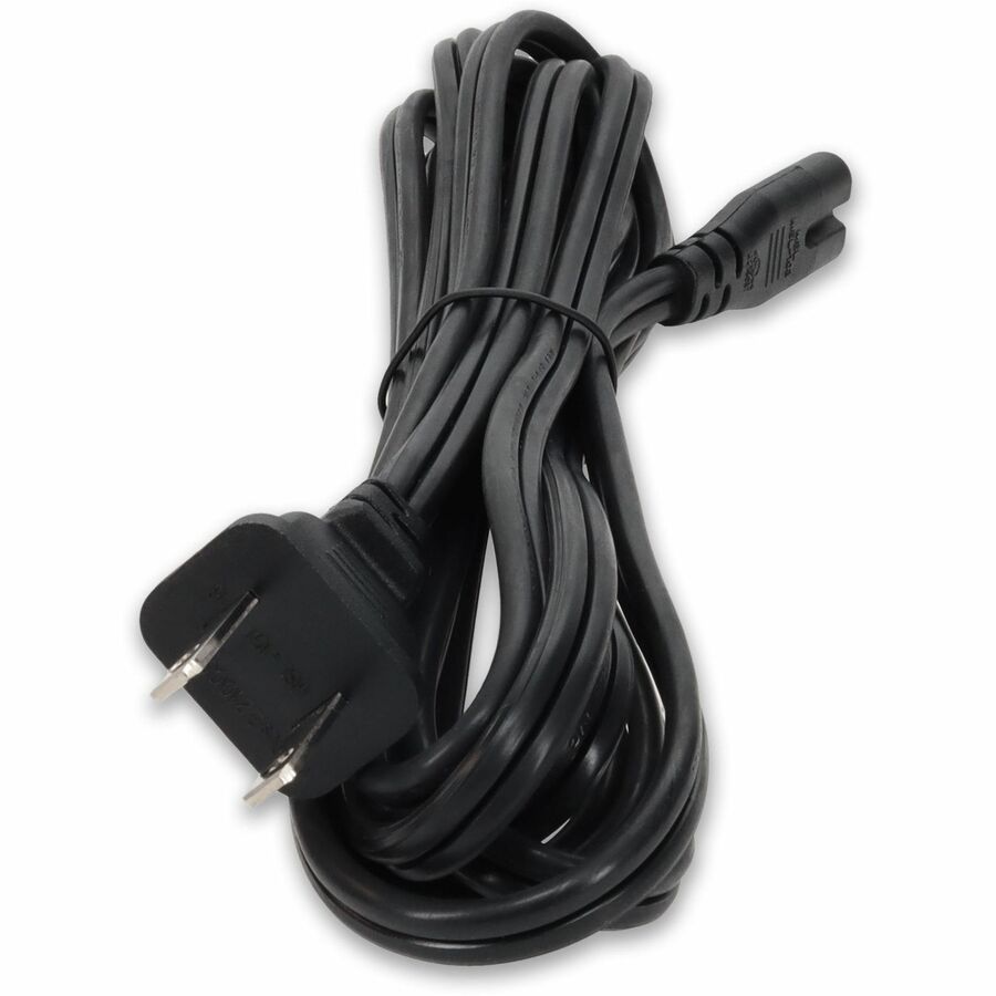 AddOn 10ft NEMA 1-15P Male to C7 Female 18AWG 100-250V at 10A Black Power Cable