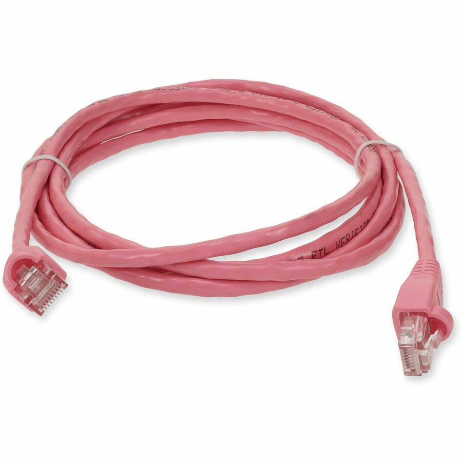 AddOn 7ft RJ-45 (Male) to RJ-45 (Male) Straight Pink Cat5e UTP PVC Copper Patch Cable