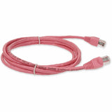 AddOn 7ft RJ-45 (Male) to RJ-45 (Male) Straight Pink Cat5e UTP PVC Copper Patch Cable