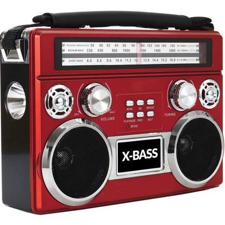 Supersonic Portable 3 Band Radio with Bluetooth and Flashlight