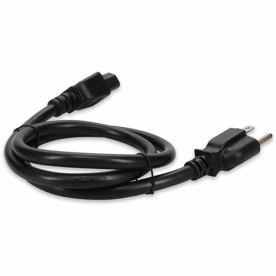 AddOn 8ft NEMA 5-15P Male to C15 Female 14AWG 100-250V at 15A Black Power Cable