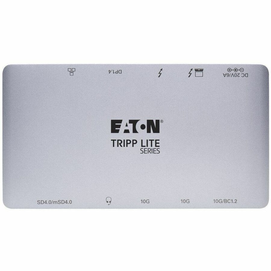 Eaton Tripp Lite Series Thunderbolt 3 Dock w USB-C Compatibility, Dual Display - 8K DisplayPort, USB 3.2 Gen 2 10G, USB-A/C Hub, Memory Card, GbE, 60W Charging