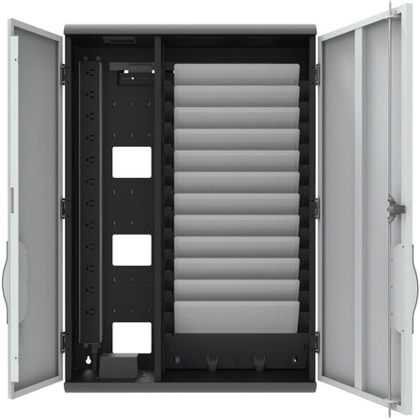 Rocstor Volt CW12 Slim Wall Mount Charing Station - Up to 12 Device - Intelligent Power A/C Charging Cabinet for iPad&reg;, MacBook&reg; Air, MacBook&reg; Pro, Samsung&reg; Galaxy&reg;, Chromebook&reg;, Tablets and Notebook up to 13.3" Display - Overall S