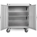 Rocstor Volt V32 Charging Cart with Intelligent Power Charging - Up to 32 Device - Intelligent Power Charging Cart for Notebooks, Chromebook&reg;, MacBook&reg;, and Macbook&reg; Pro - 3 Shelves - 4 Heavy Duty 5" Medical Grade Casters - Steel Construction-