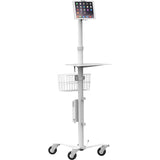 Compulocks Universal Tablet Cling Medical Rolling Kiosk White