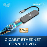 Adesso 6-in-1 USB-C Multi-Port Docking Station (TAA Compliant)