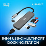 Adesso 6-in-1 USB-C Multi-Port Docking Station (TAA Compliant)