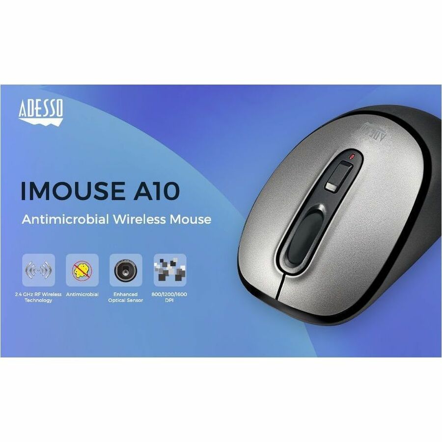 Adesso Antimicrobial Wireless Mouse