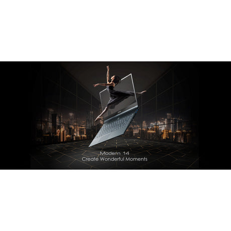 MSI Modern 14 in Ultrabook Laptop Intel Core i5-10210U 8GB 256 GB Win 10 Pro - Onyx Black