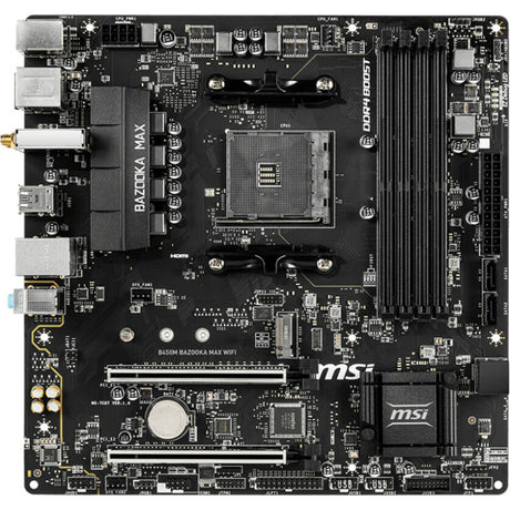 MSI B450M BAZOOKA MAX WIFI Desktop Motherboard - AMD B450 Chipset - Socket AM4 - Micro ATX
