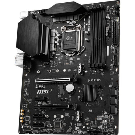 MSI Z490 PLUS Desktop Motherboard - Intel Z490 Chipset - Socket LGA-1200 - Intel Optane Memory Ready - ATX