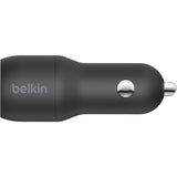 Belkin BoostCharge Dual USB-A Car Charger 24W (USB-A to Micro-USB Cable included)