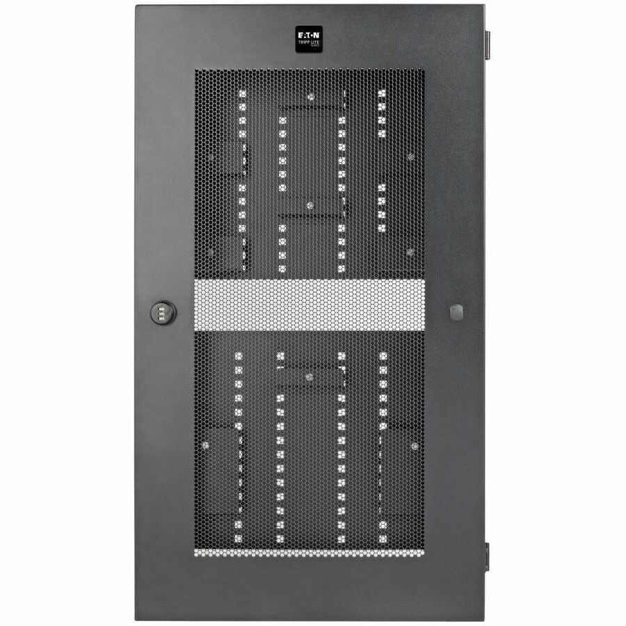 Eaton Tripp Lite Series SmartRack 3U Low-Profile Vertical-Mount Switch-Depth Wall-Mount Structured Wiring Enclosure, Adjustable Equipment Brackets