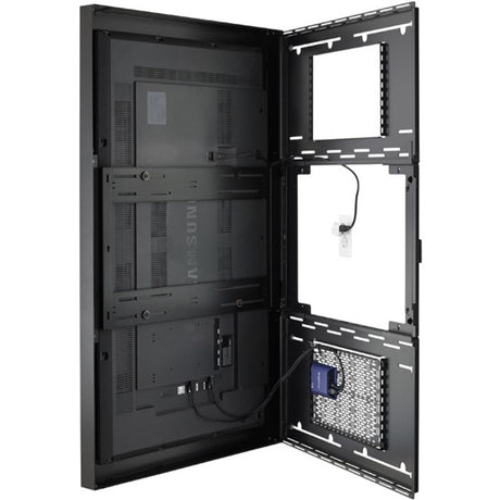 Chief Impact On-Wall Kiosk with Protective Glass - Portrait 46 Inch Black