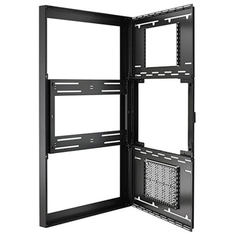 Chief Impact On-Wall Kiosk with Protective Glass - Portrait 46 Inch Black