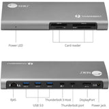 SIIG Thunderbolt 3 to Dual 4K Monitor Docking Station with PD - Titan Ridge