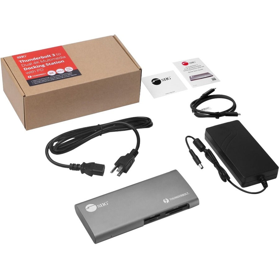 SIIG Thunderbolt 3 to Dual 4K Monitor Docking Station with PD - Titan Ridge