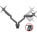 SIIG Dual Monitor Heavy-Duty Premium Aluminum Gas Spring Desk Mount - up to 43"