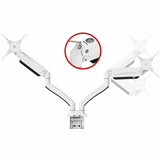 SIIG Dual Monitor Aluminum Heavy Duty Desk Mount with USB and Audio Ports