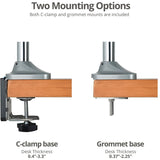 TRIPLE GAS SPRING C-CLAMP DESK