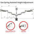 TRIPLE GAS SPRING C-CLAMP DESK