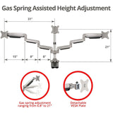 TRIPLE GAS SPRING C-CLAMP DESK