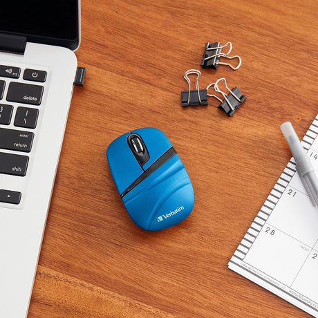 Verbatim Wireless Mini Travel Mouse, Commuter Series - Blue
