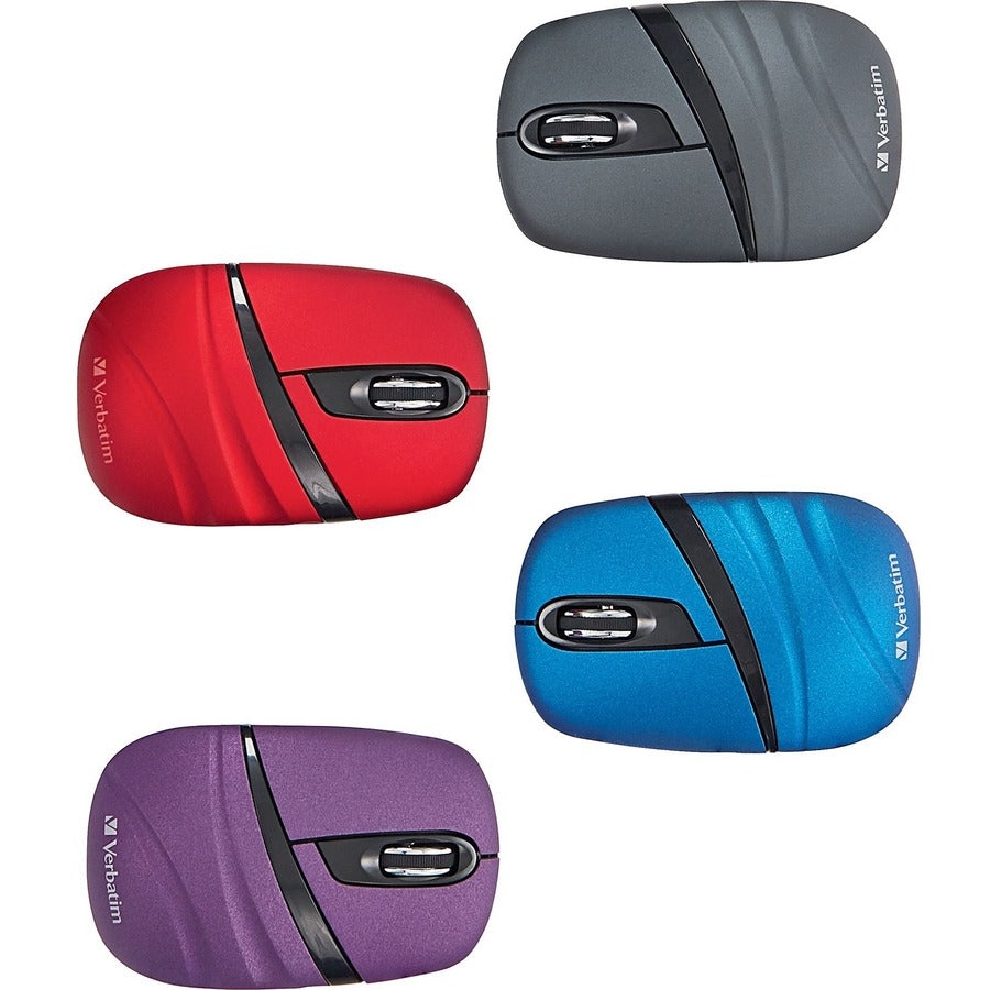 Verbatim Wireless Mini Travel Mouse, Commuter Series - Red