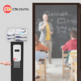 CTA Digital Premium Locking Sanitizing Station Stand with Graphic Card Slot (Black)