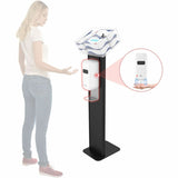 CTA Digital Premium Locking Sanitizing Station Stand with Graphic Card Slot (Black)
