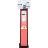 CTA Digital Premium Locking Sanitizing Station Stand with Graphic Card Slot (Black)