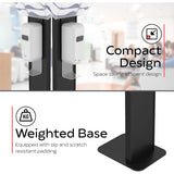 CTA Digital Premium Locking Sanitizing Station Stand with Graphic Card Slot (Black)