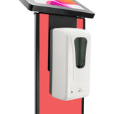 CTA Digital Premium Locking Floor Stand Kiosk with Graphic Card Slot and Automatic Soap Dispenser (Black)