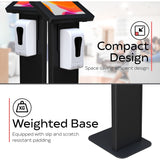 CTA Digital Premium Locking Floor Stand Kiosk with Graphic Card Slot and Automatic Soap Dispenser (Black)