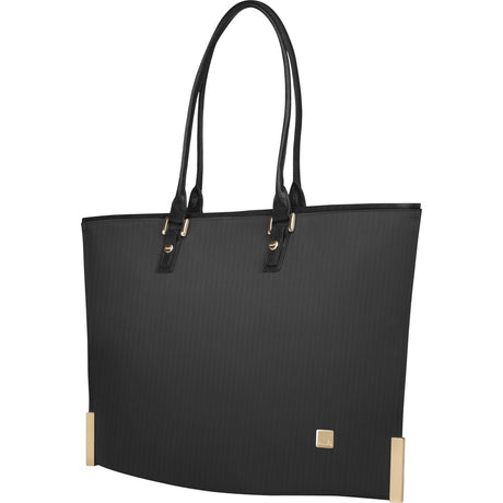 Moshi Aria Slim Lightweight Tote - Slate Black, Weather-resistant, 13" Padded Laptop Sleeve, RFID Pocket
