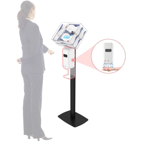 CTA Digital: Premium Thin Profile Sanitizing Station (Black)