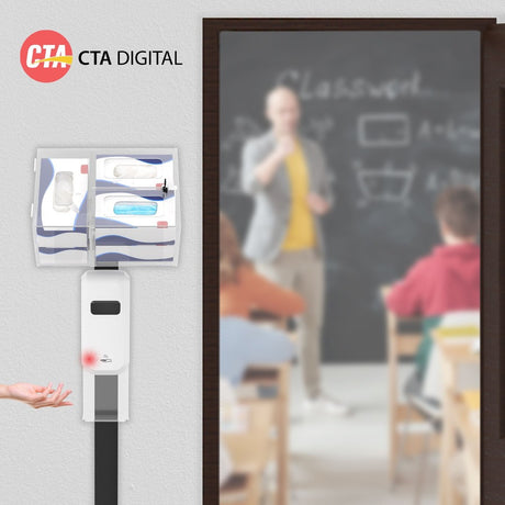 CTA Digital: Premium Thin Profile Sanitizing Station (Black)
