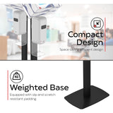 CTA Digital: Premium Thin Profile Sanitizing Station (Black)