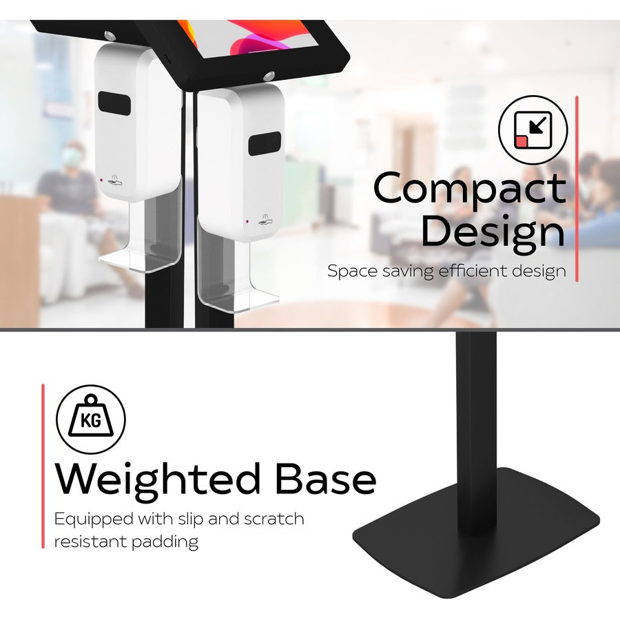 CTA Digital Thin Floor Stand, Dispenser & Security Enclosure - iPad 7-10 Gen & More