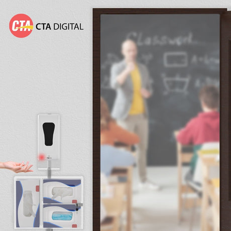 CTA Digital Heavy-Duty Mobile Sanitizing Station with Automatic Soap Dispenser