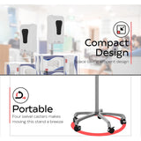 CTA Digital Heavy-Duty Mobile Sanitizing Station with Automatic Soap Dispenser