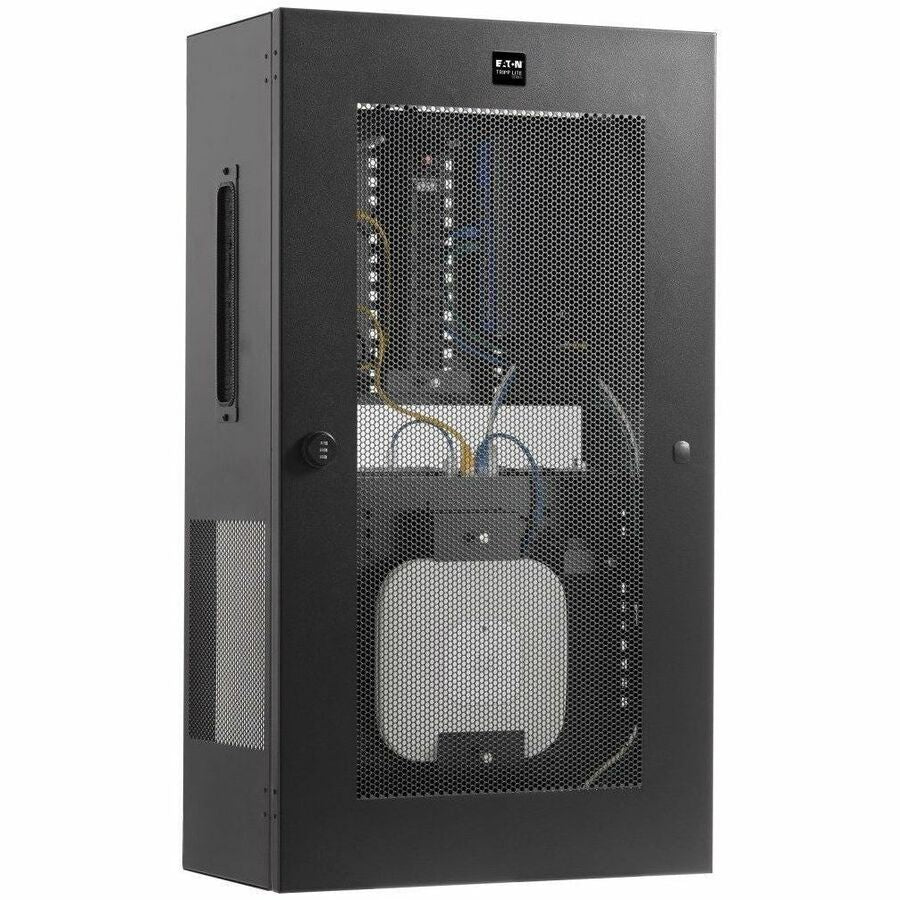 Eaton Tripp Lite Series SmartRack 5U Low-Profile Vertical-Mount Switch-Depth Wall-Mount Structured Wiring Enclosure, Adjustable Equipment Brackets