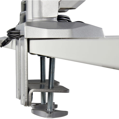 StarTech.com Desk Mount Dual Monitor Arm with USB & 3.5mm Audio, Desk Clamp Ergonomic VESA Mount for up to 32" (17.6lb/8kg) Displays